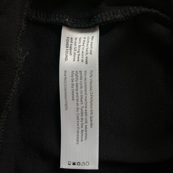 Eileen Fischer Washable Stretch Crepe Pant - Black, Size Petite S - Picture 9 of 9